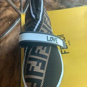 Black and white Fendi sneakers